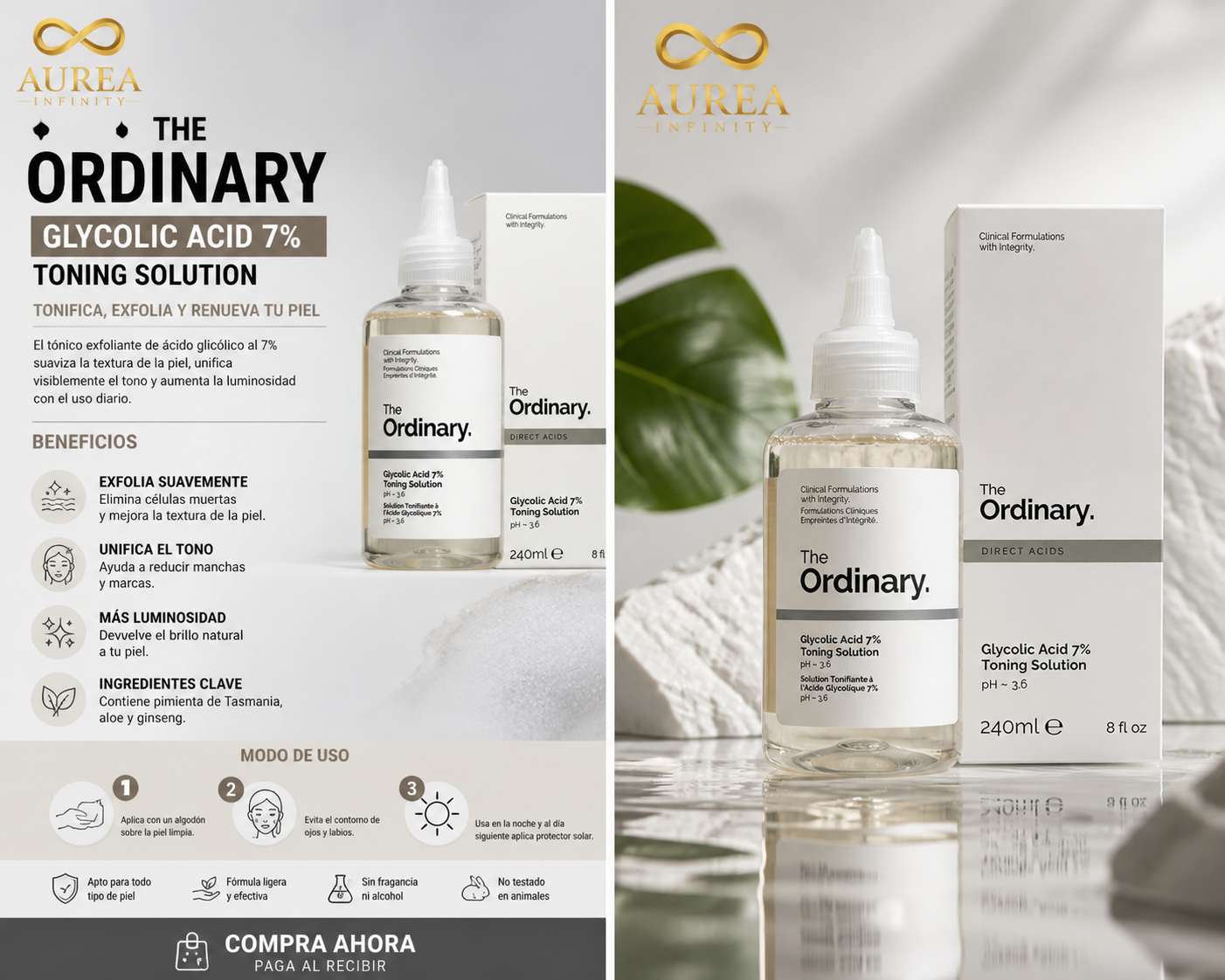 ✨ THE ORDINARY – ÁCIDO GLICÓLICO 7%